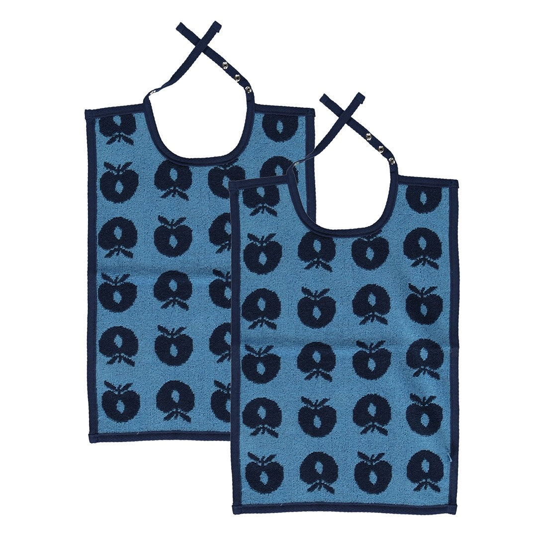 2 packs of large bibs with apples