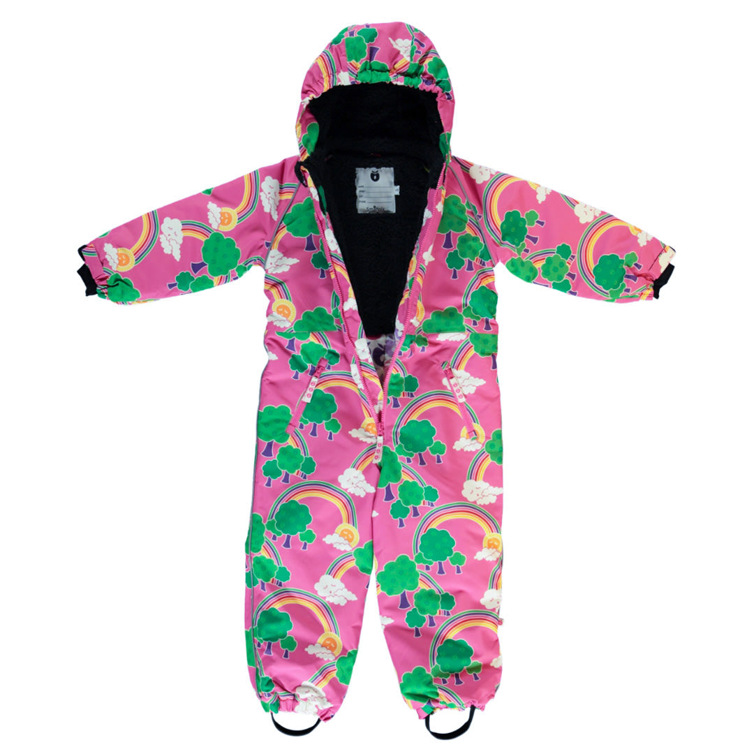 Children's snowsuit with rainbows