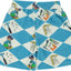 Shorts with harlequin pattern