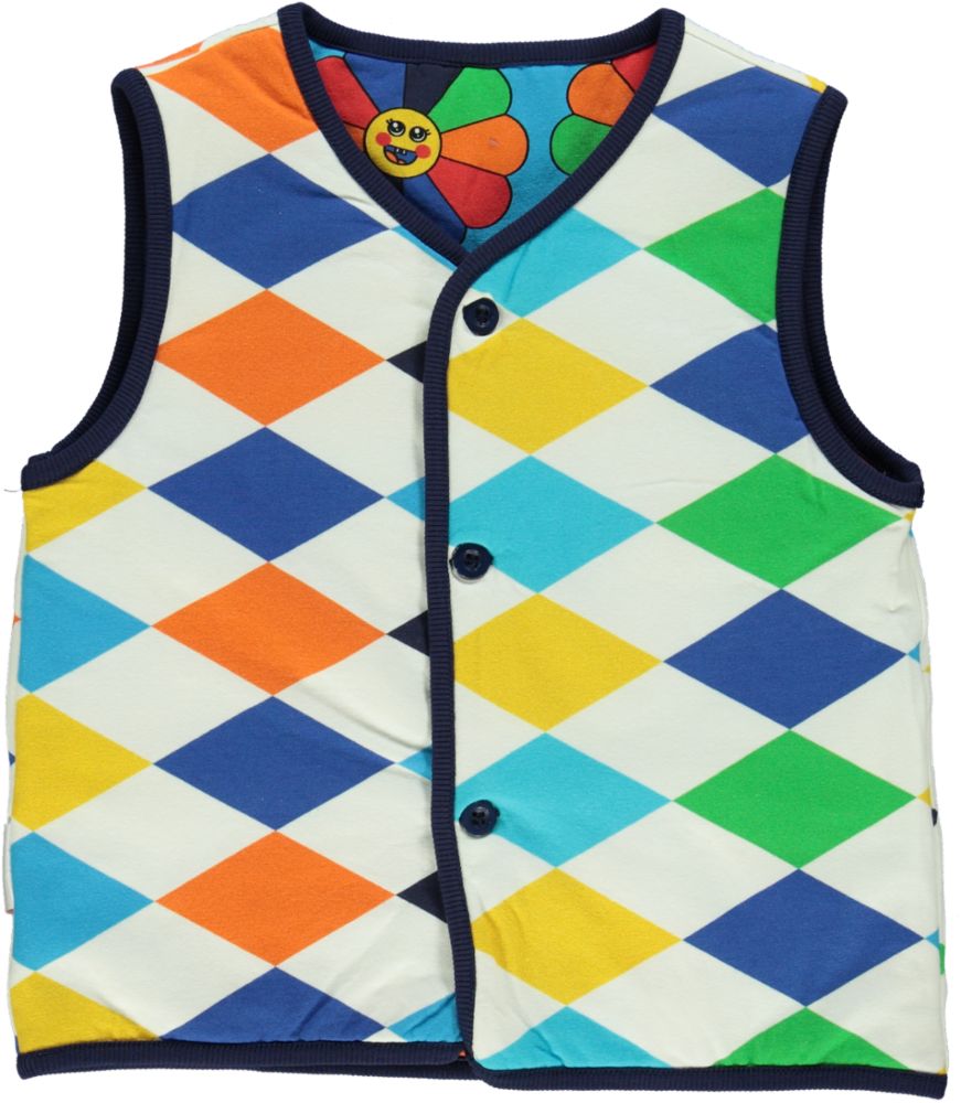 Reversible padded vest Flower