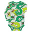 Long-sleeved baby body with crocodiles