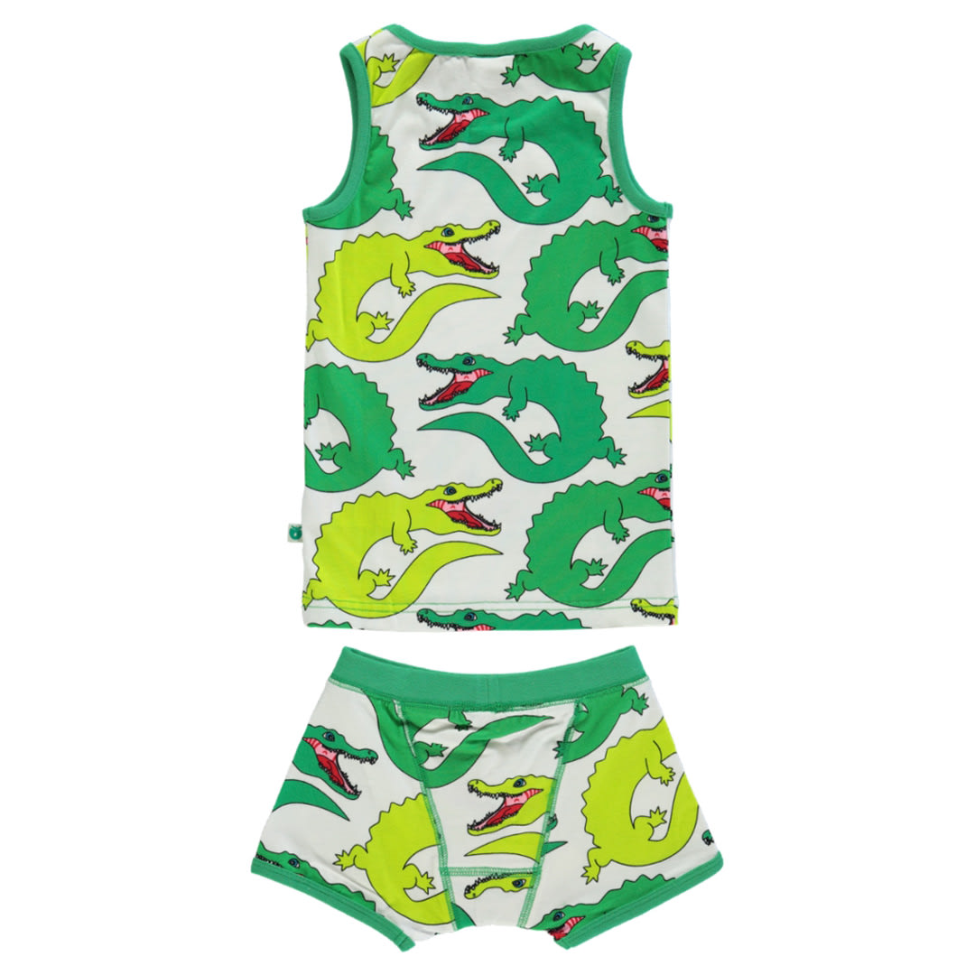 Underwear set with crocodiles