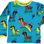 Long-sleeved blouse with donkeys