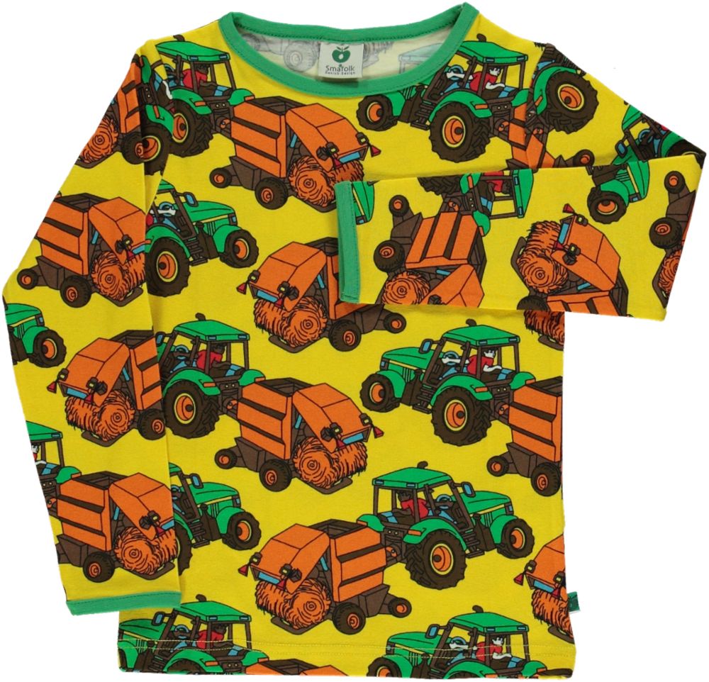 Long-sleeved top with tractor