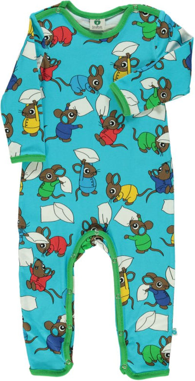 Long-sleeved baby suit with mice