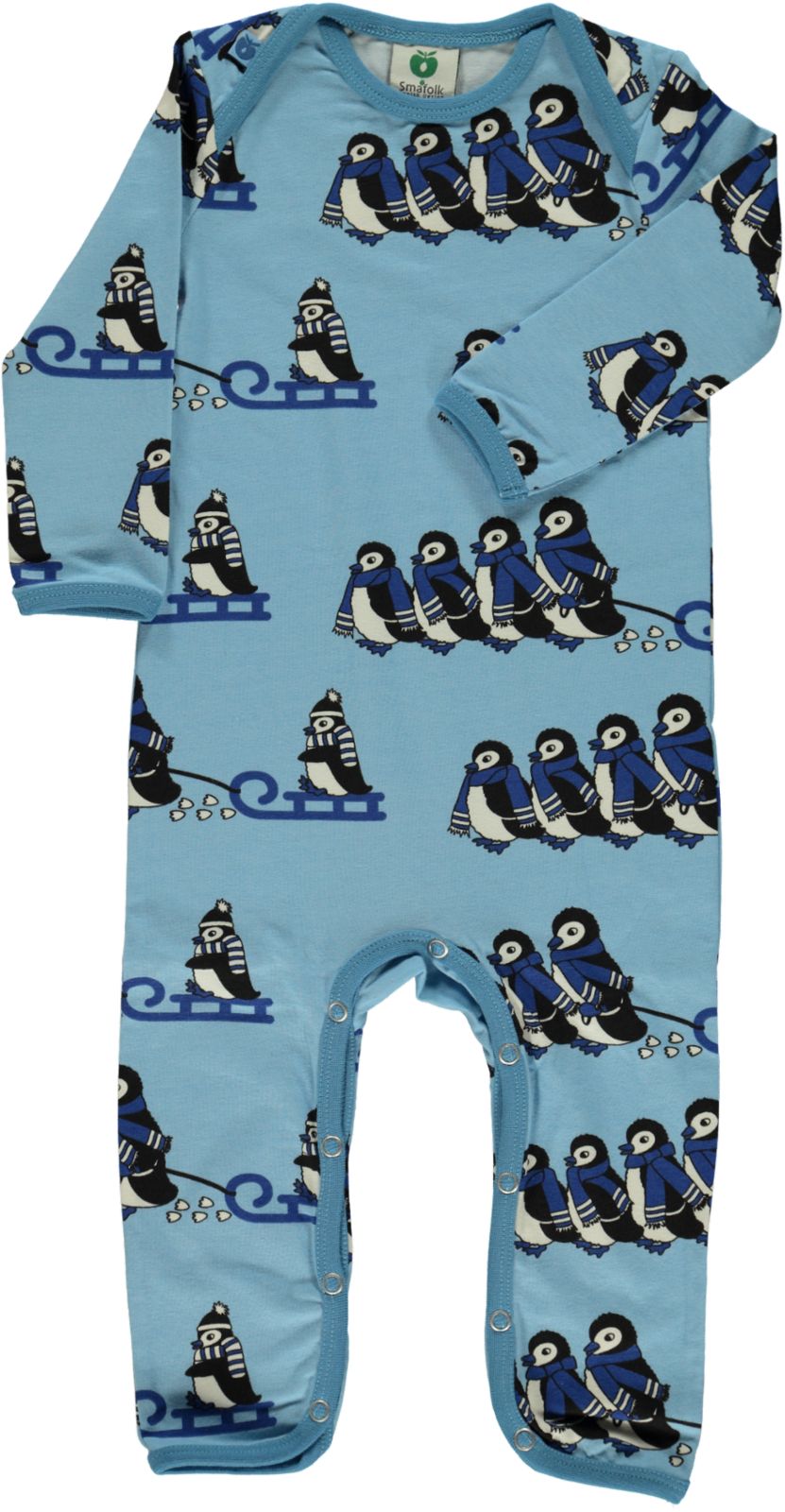 Long-sleeved baby suit with penguins