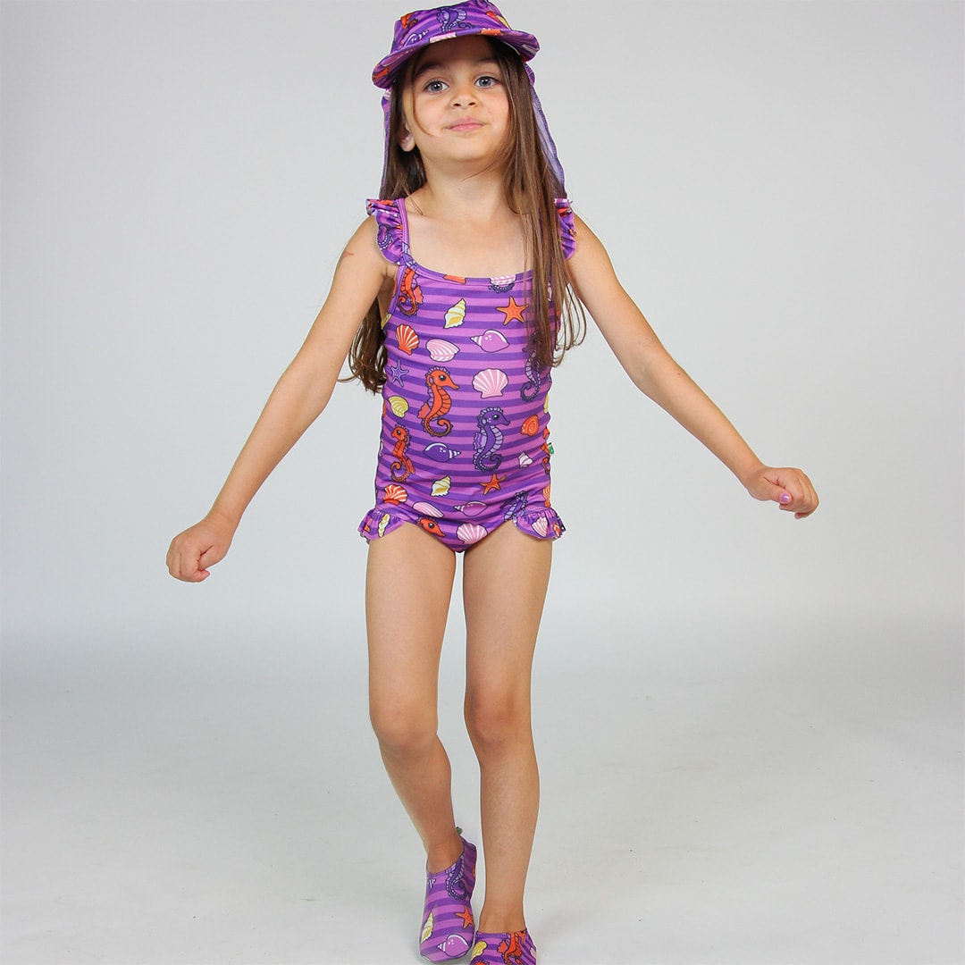 UV50 swimsuit with seahorses