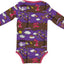 Long-sleeved baby body with fall landscape