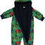 Quilted thermo suit for baby with tractor