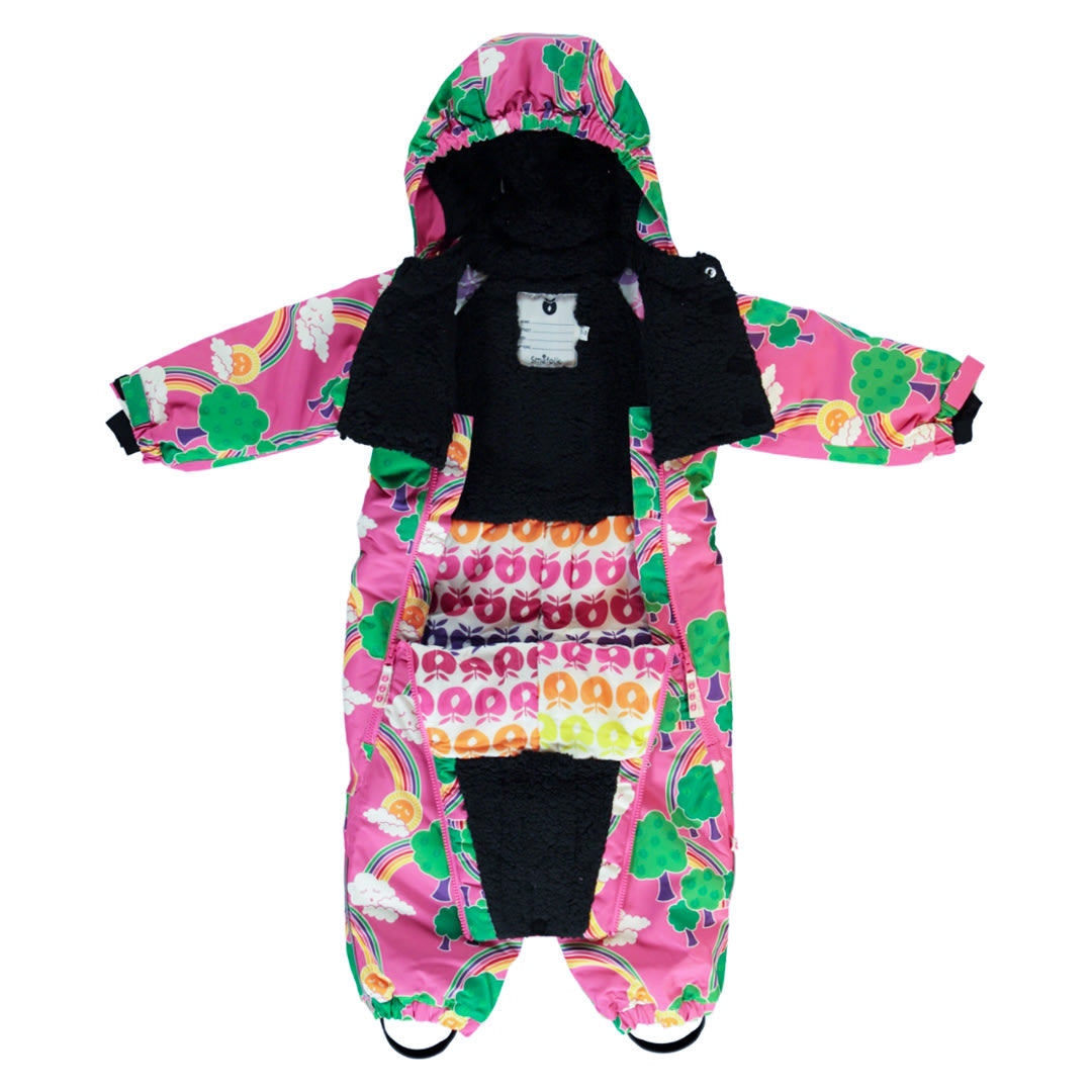 Snowsuit for toddlers with rainbows