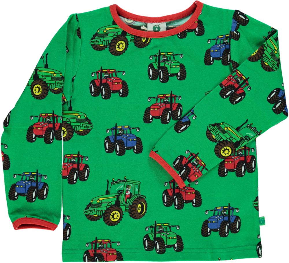 Long-sleeved blouse with tractor