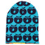 Reversible beanie with apples and dinosaurs