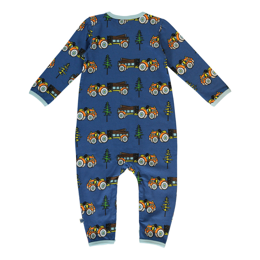 Long-sleeved baby suit with tractor