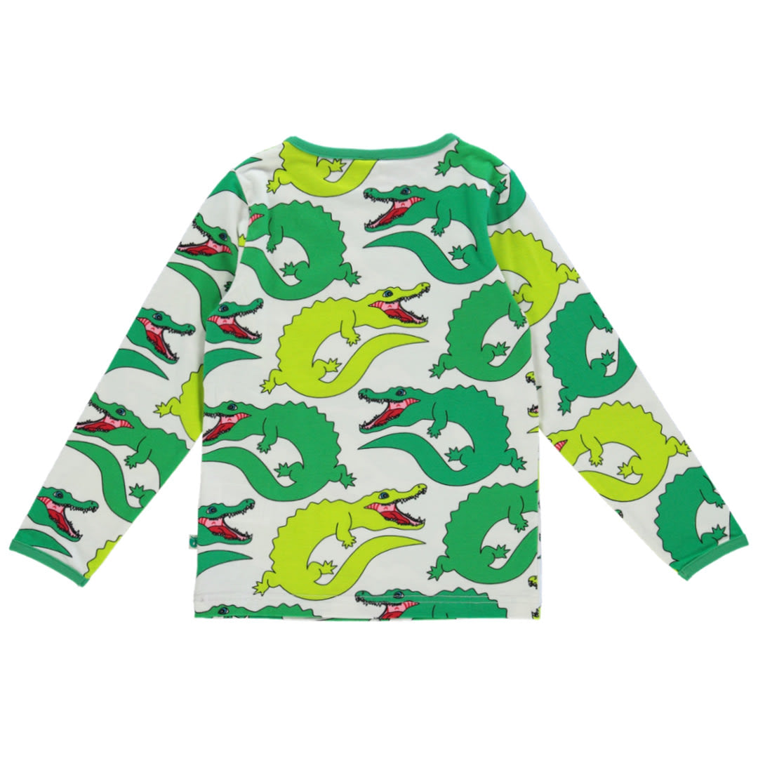 Long-sleeved top with crocodiles