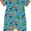 Short-sleeved baby suit with fish