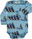 Long-sleeved baby body with penguins