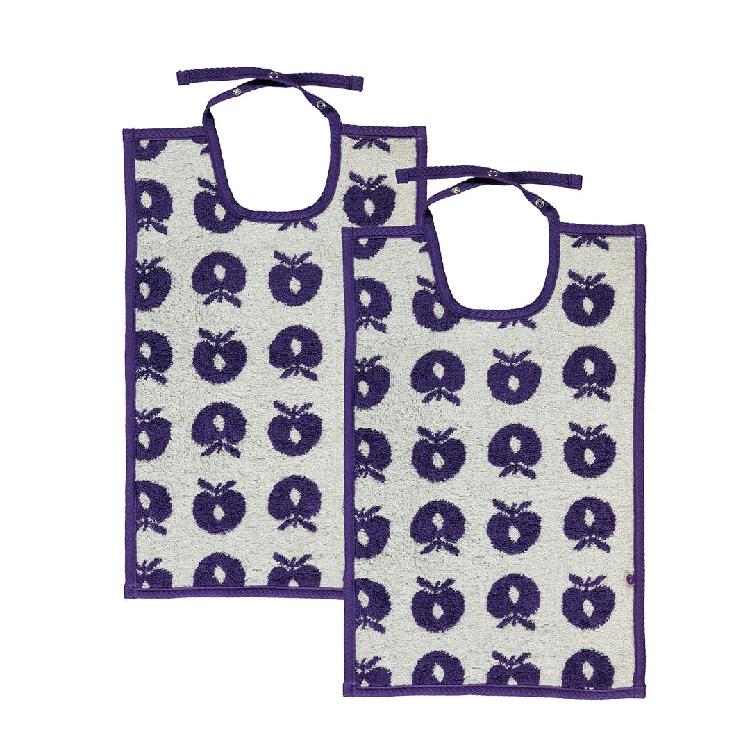 2 packs of large bibs with apples