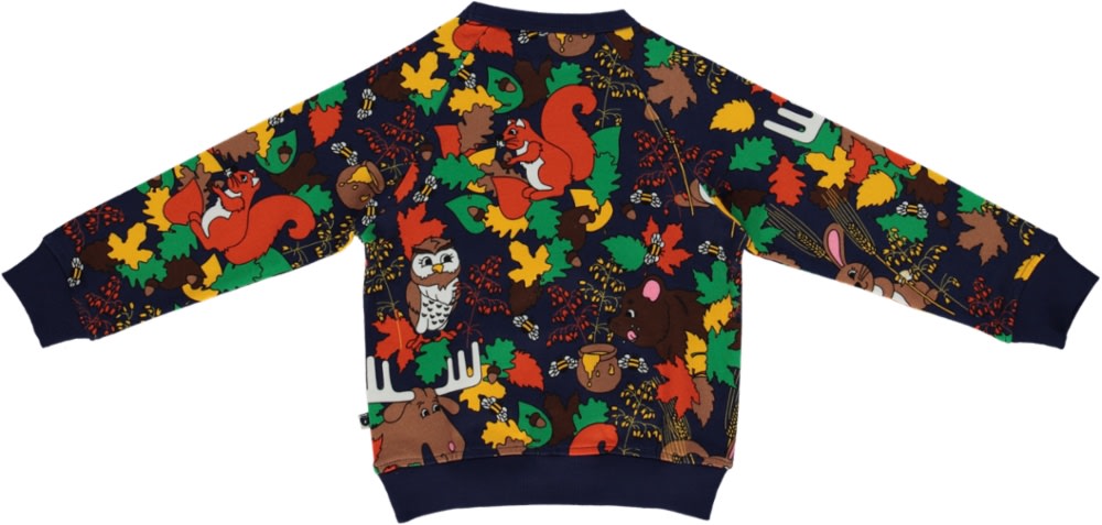 Sweatshirt with forrest animals