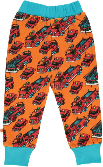 Sweatpants with fire trucks