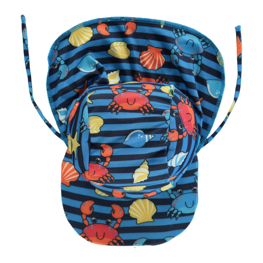 UV50 sun hat with crabs