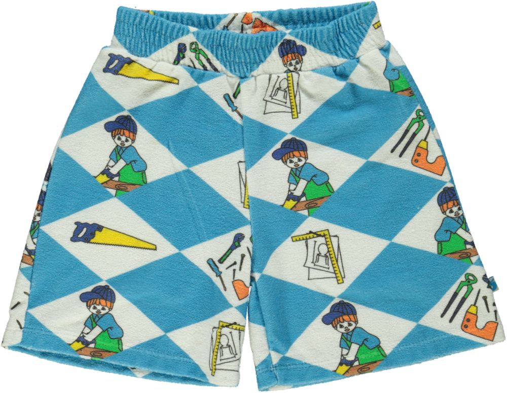 Shorts with harlequin pattern