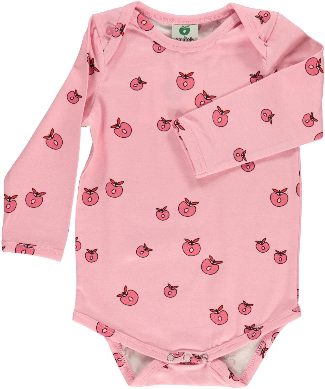 Long-sleeved baby body with apples