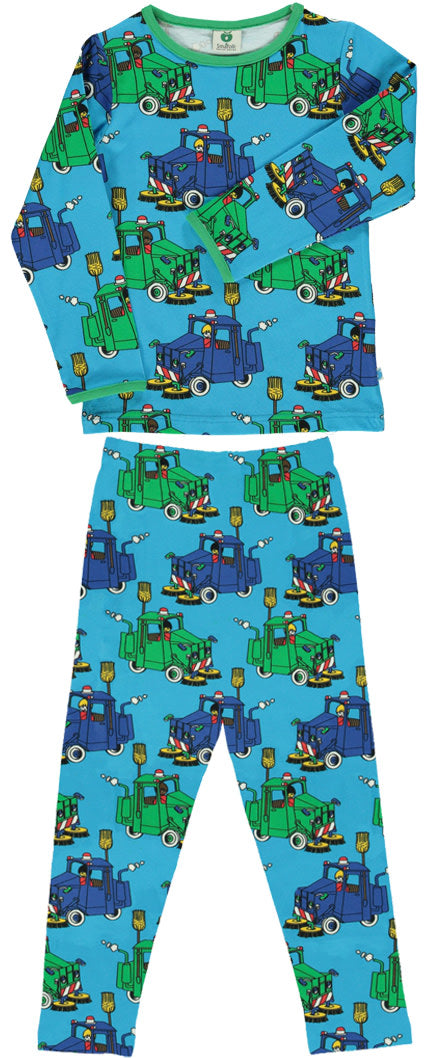 Clothes set with sweeper truck