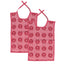 2 packs of large bibs with apples