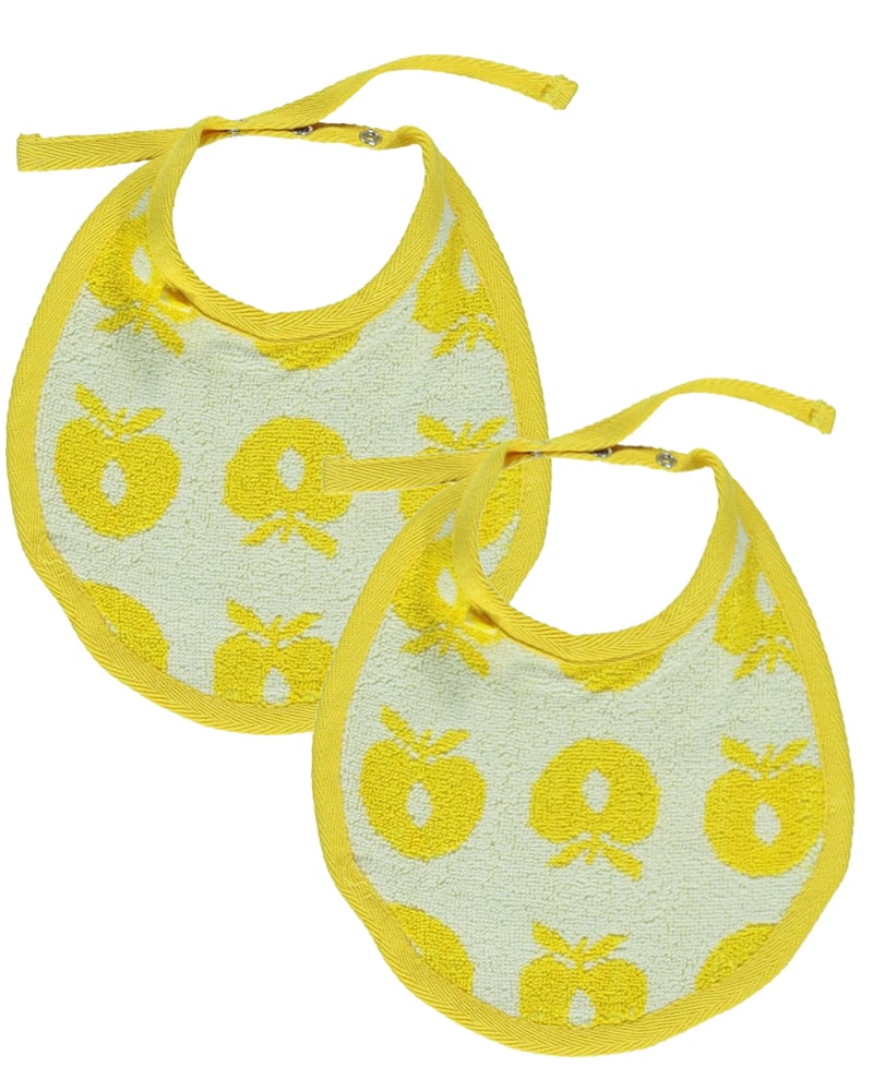 2 packs of small bibs with apples