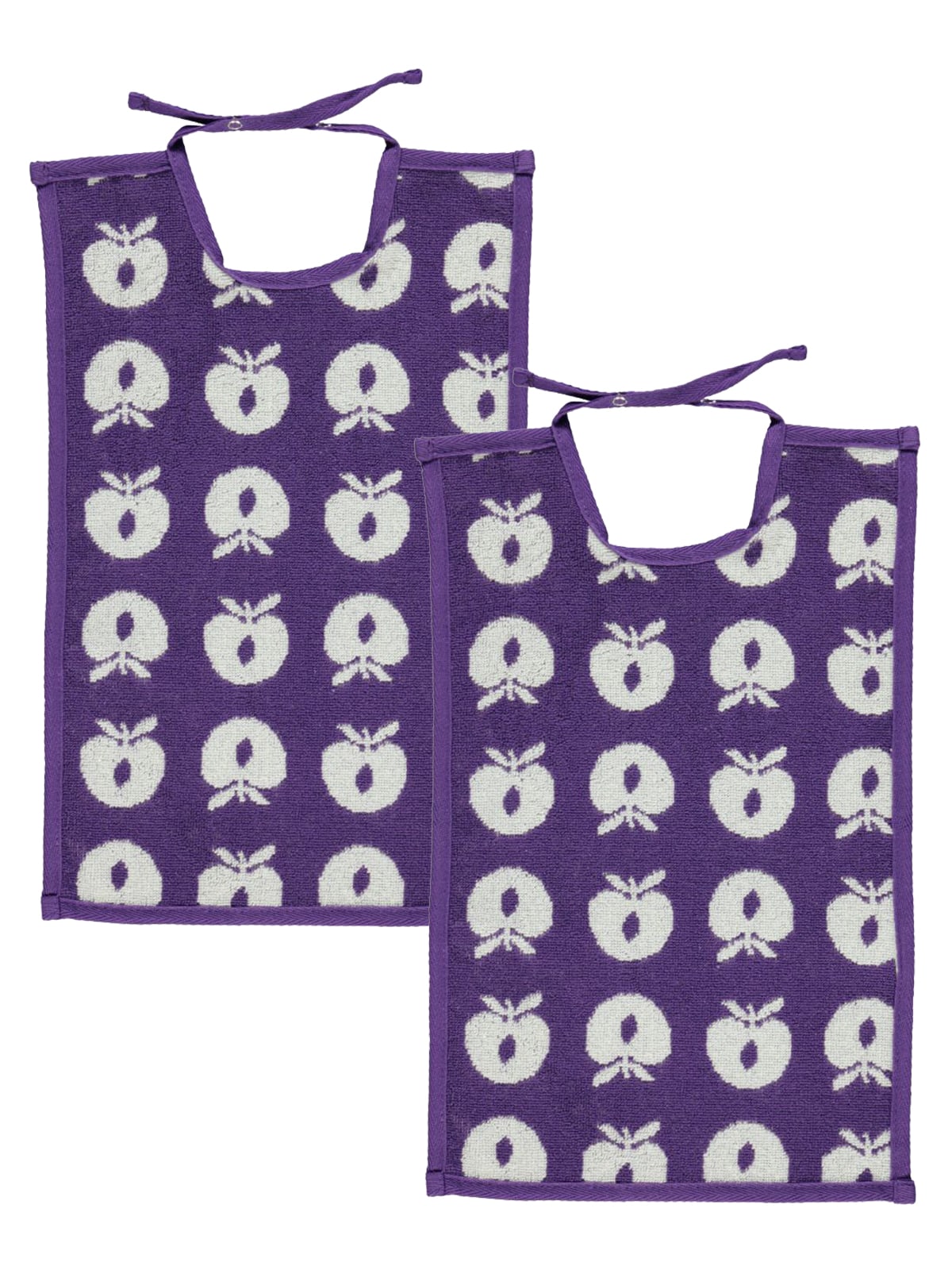 2 packs of large bibs with apples