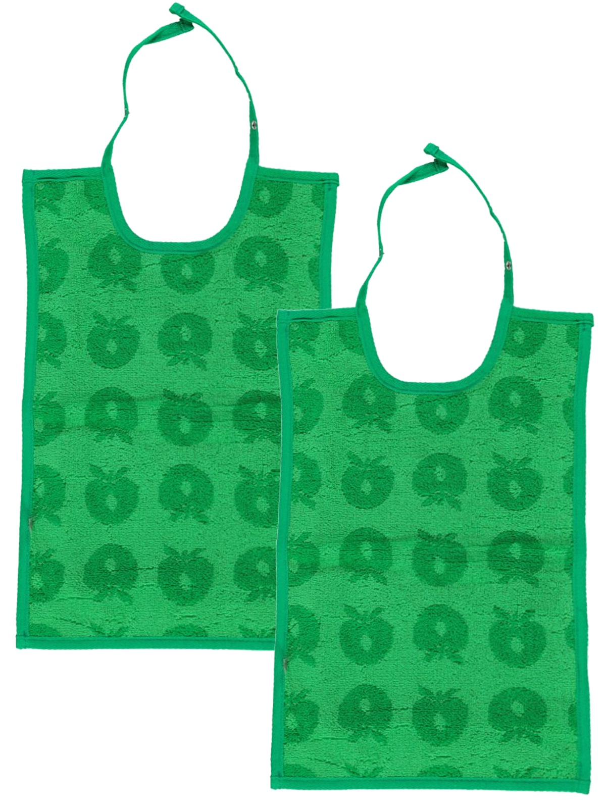 2 packs of large bibs with apples