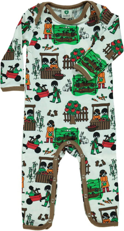 Long-sleeved baby suit with garden