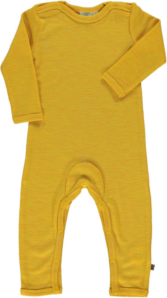 Long-sleeved baby suit in merino wool