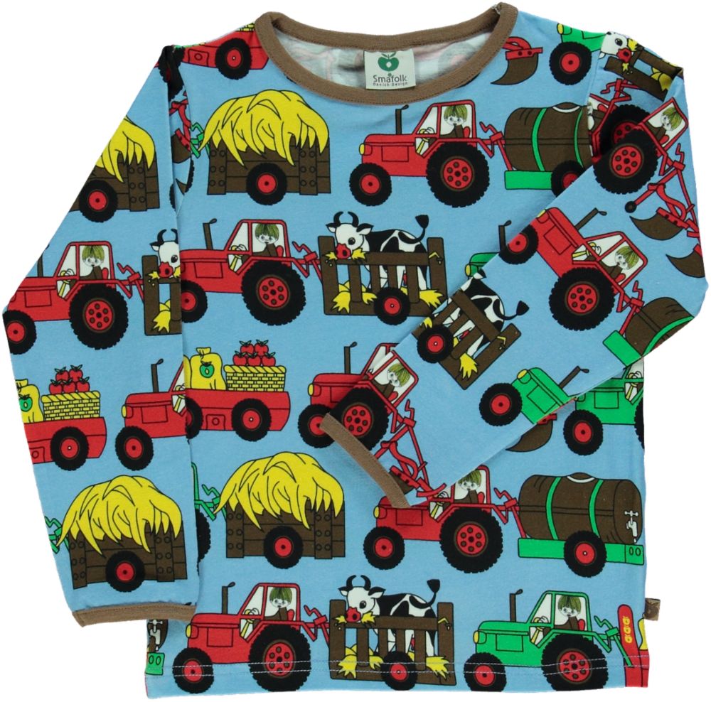 Long-sleeved blouse with tractor