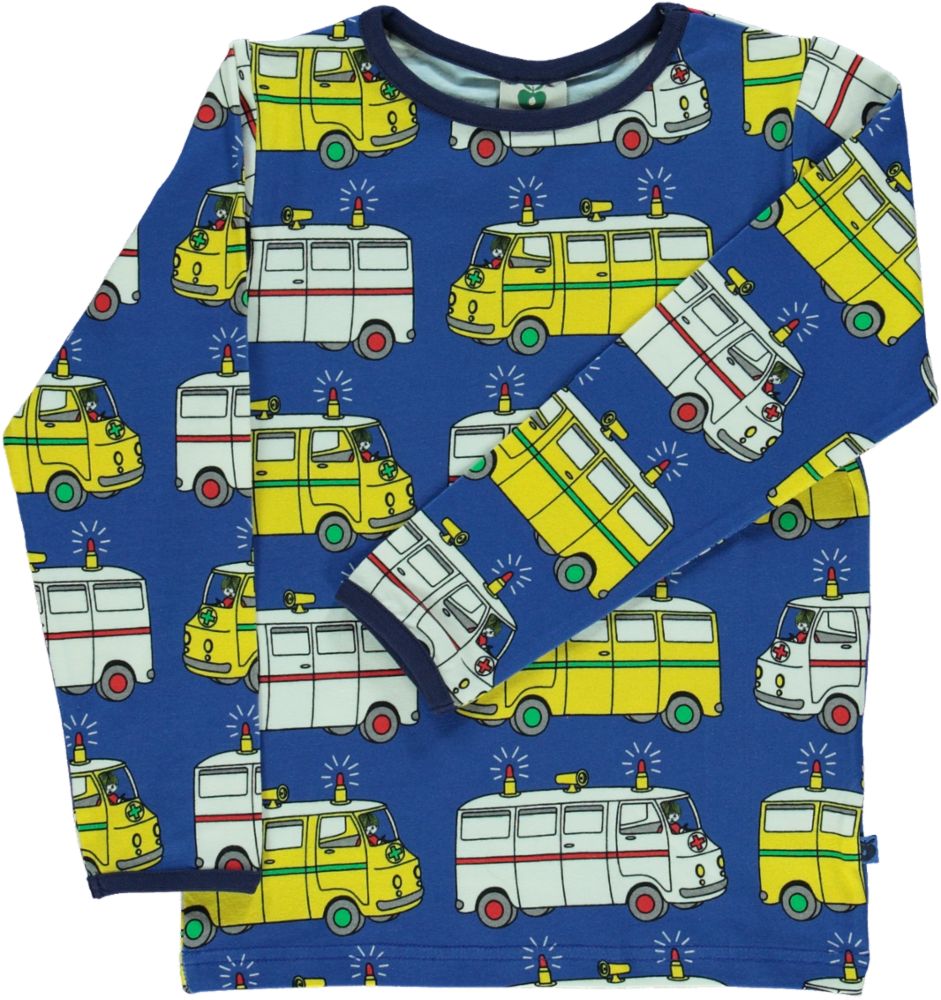 Long-sleeved top with ambulances