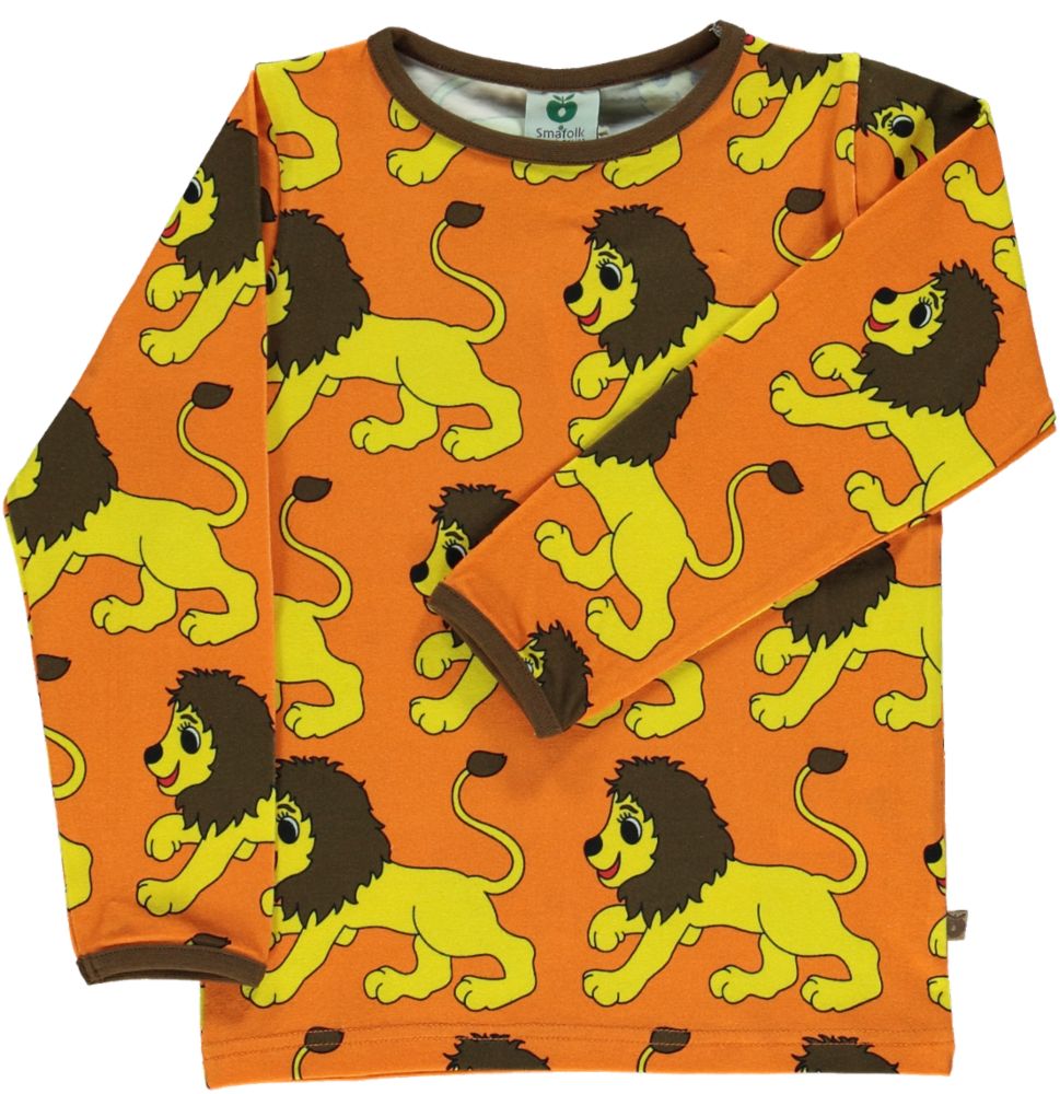 Long-sleeved top with lions