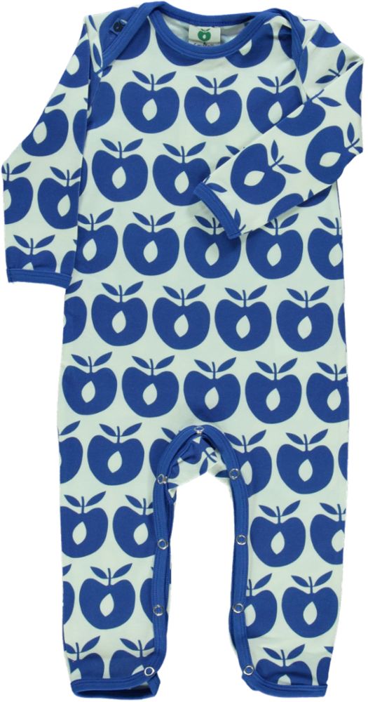 Long-sleeved baby suit with retro apples