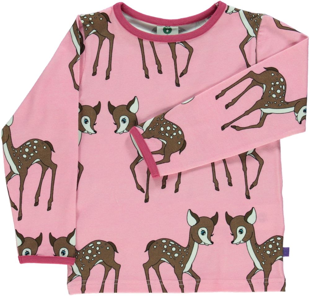 Long-sleeved top with deer