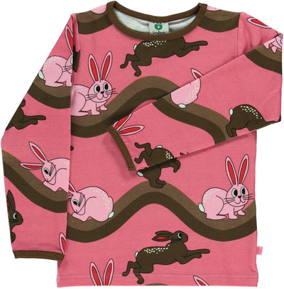 Long-sleeved blouse with rabbit