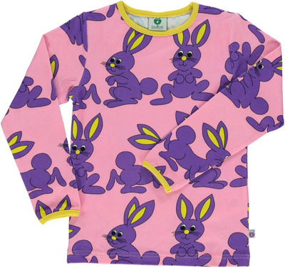 Long-sleeved top with bunnies
