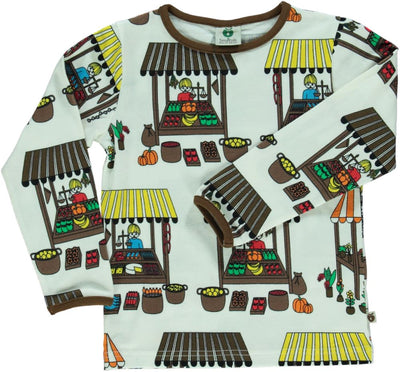 Long-sleeved top with food stalls