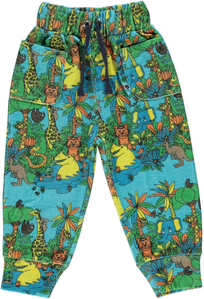 Terry pants with jungle
