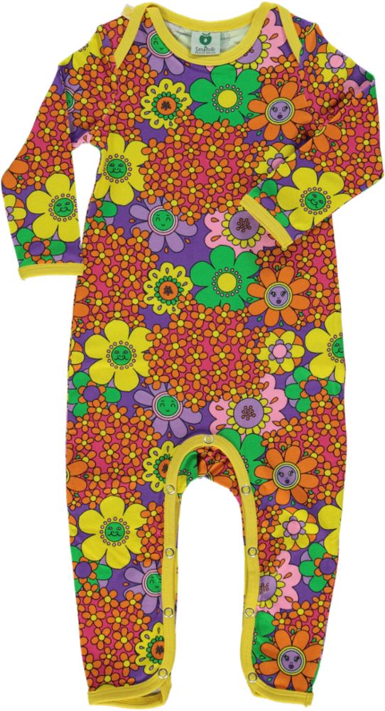 Long-sleeved baby suit with flowers