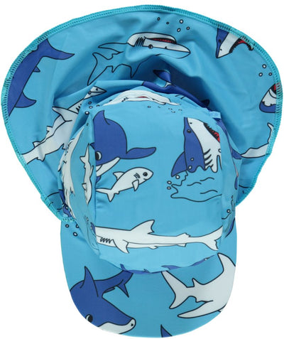 UV50 sun cap with shark
