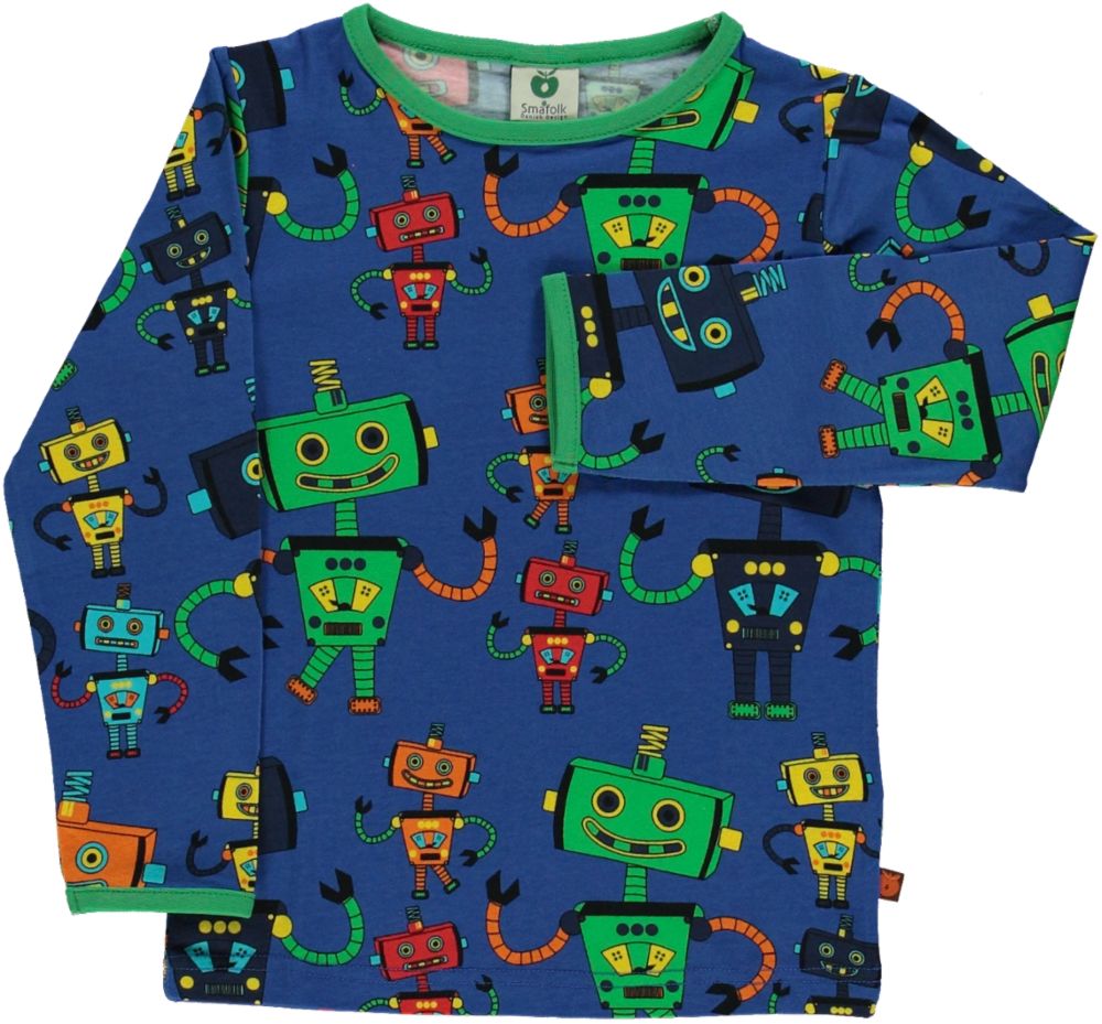 Long-sleeved top with robots