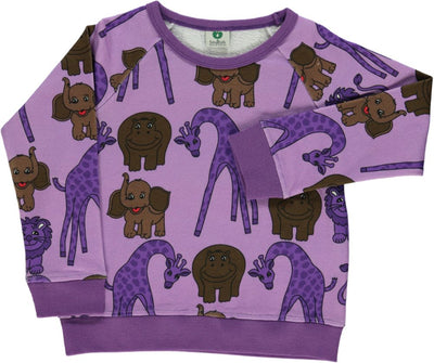 Sweatshirt with Giraf, Lion, Hippo & Elephant