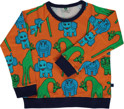 Sweatshirt. with Giraf, Lion, Hippo & Elephan