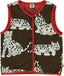 Reversible padded vest Leopard/Retro Apples