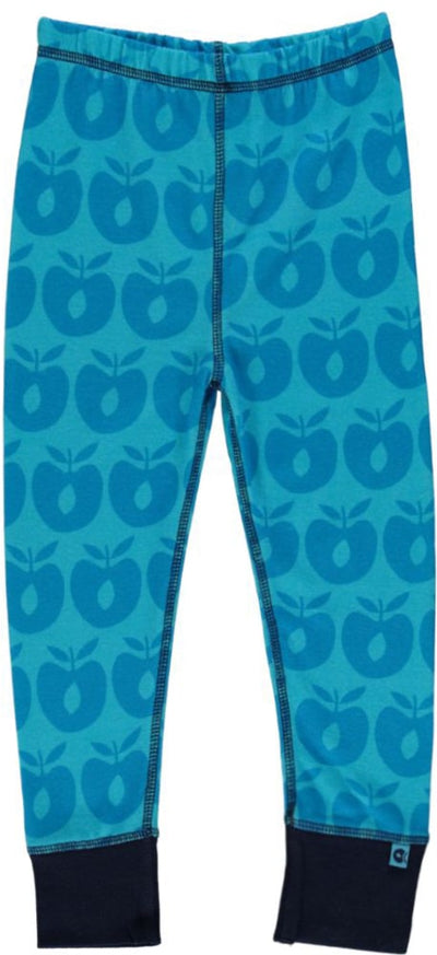 Leggings, Wool Mix with Retro Apples