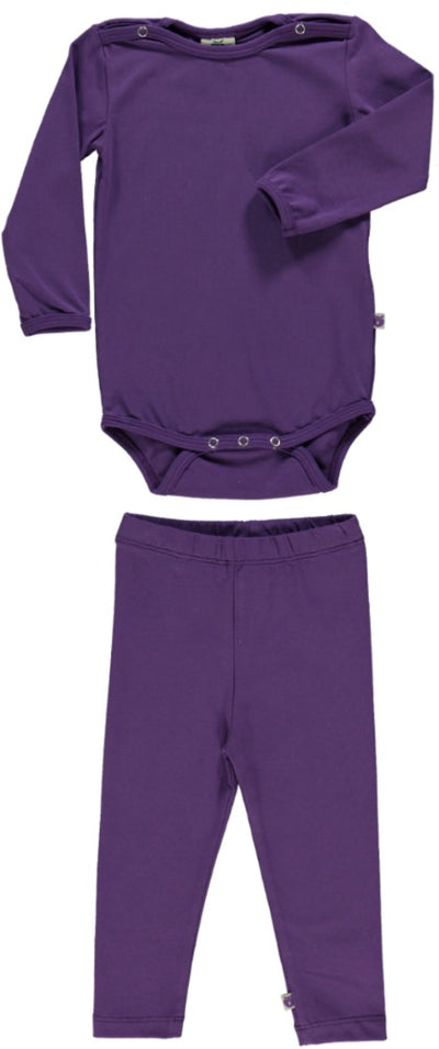 Set with long-sleeved baby body and leggings